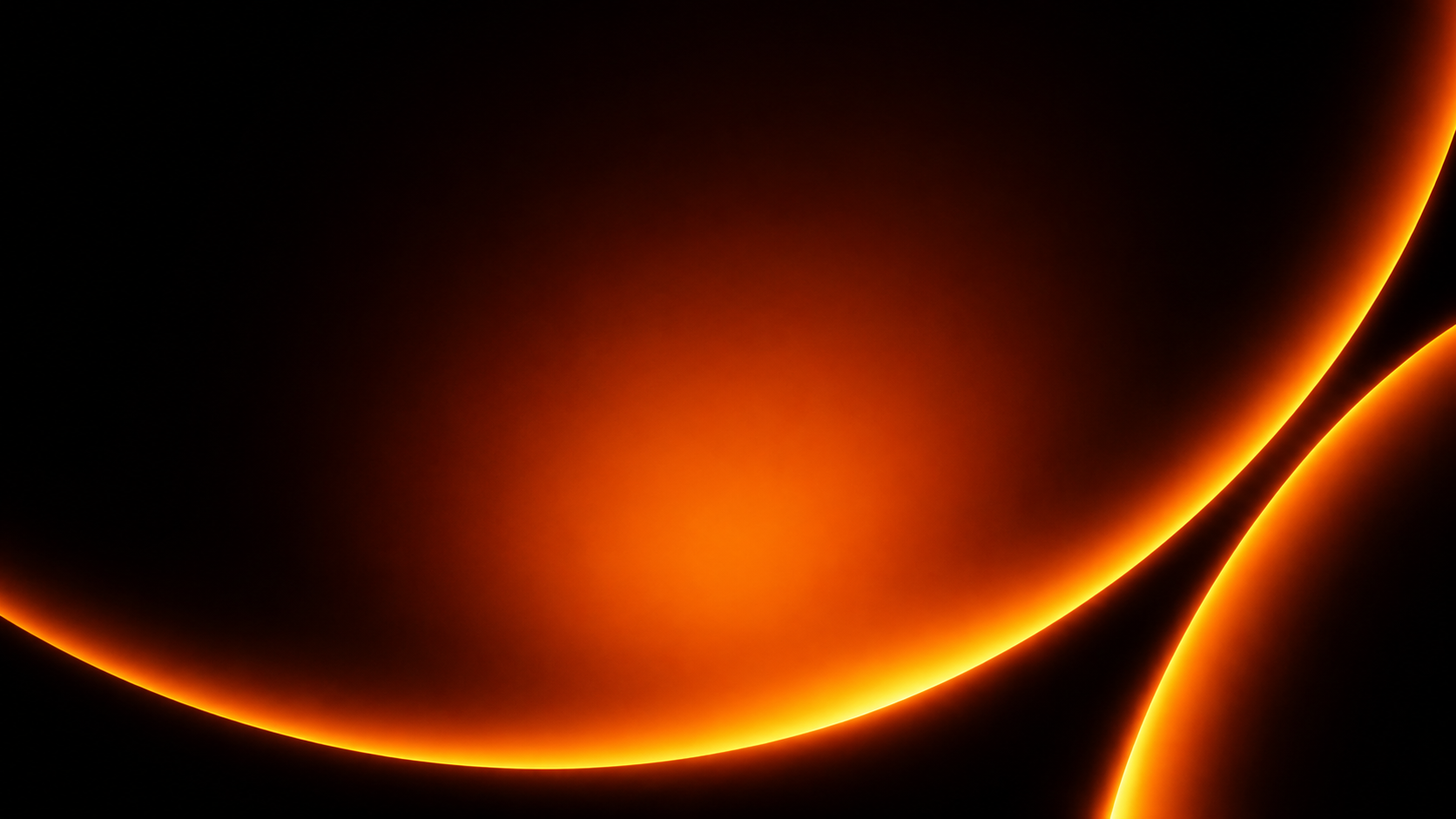 Abstract orange glow on a black background